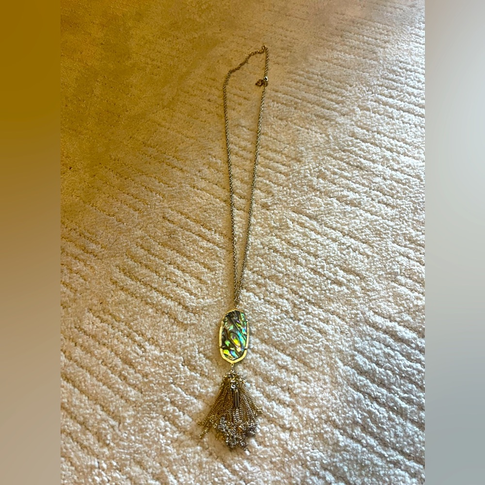 Kendra Scott | Mother-of-Pearl & 14k Gold-Plated Rayne Tassel Necklace